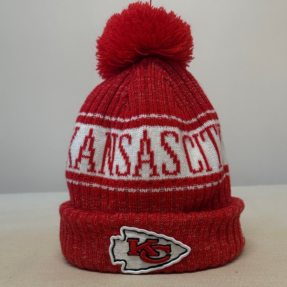 NFL  New Era Kansas City Chiefs Red Knit Beanie, fleece lined